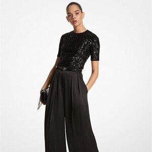 Michael Kors Satin Wide-Leg Pants
